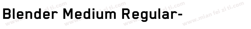 Blender Medium Regular字体转换